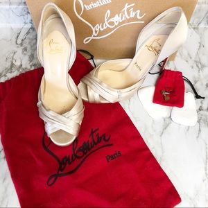 Christian Louboutin Tres Ophrah 100 Satin Pumps